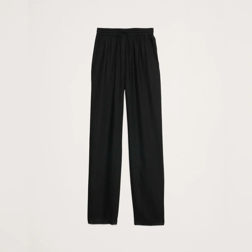 NWT! BANANA REPUBLIC BLACK LINEN PULL-ON ANKLE PANT🧡